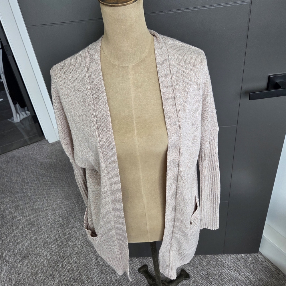 Dynamite Light Pink Open-Front Cardigan